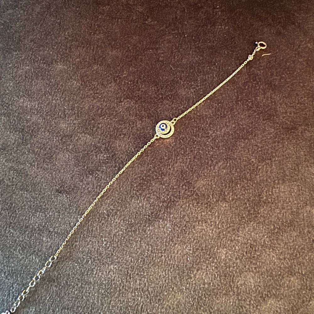 Sterling silver evil eye bracelet